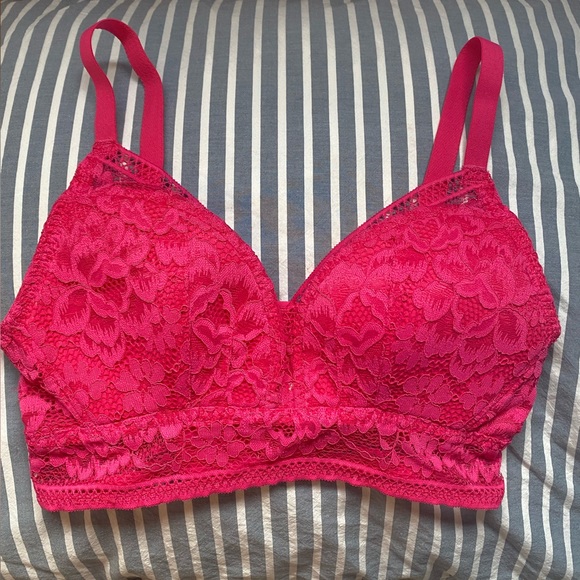 Knix Longline lace bra Hot Pink size S - Picture 1 of 4